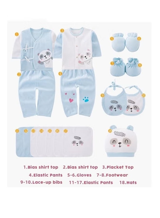 DOOKOO 18 Pieces 100% Cotton Newborn Baby  Clothes Set Gift Box For Boys And Girls - Image 3