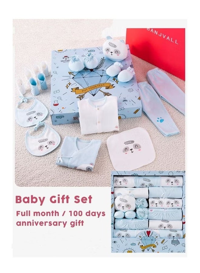 DOOKOO 18 Pieces 100% Cotton Newborn Baby  Clothes Set Gift Box For Boys And Girls - Image 2