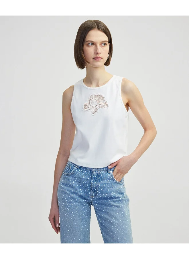 Ipekyol Embroidered Basic T-Shirt