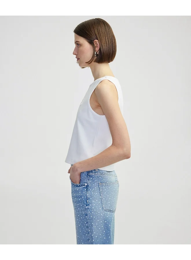 Ipekyol Embroidered Basic T-Shirt