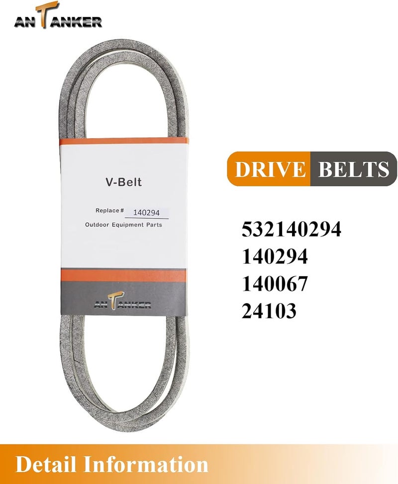 Antanker Drive Belt 140294 Replacement for AYP/Husqvarna/Craftsman Mowers 532140294, 531 300768, for Sears 140067 532140294, 82" Kevlar Belt - Image 4