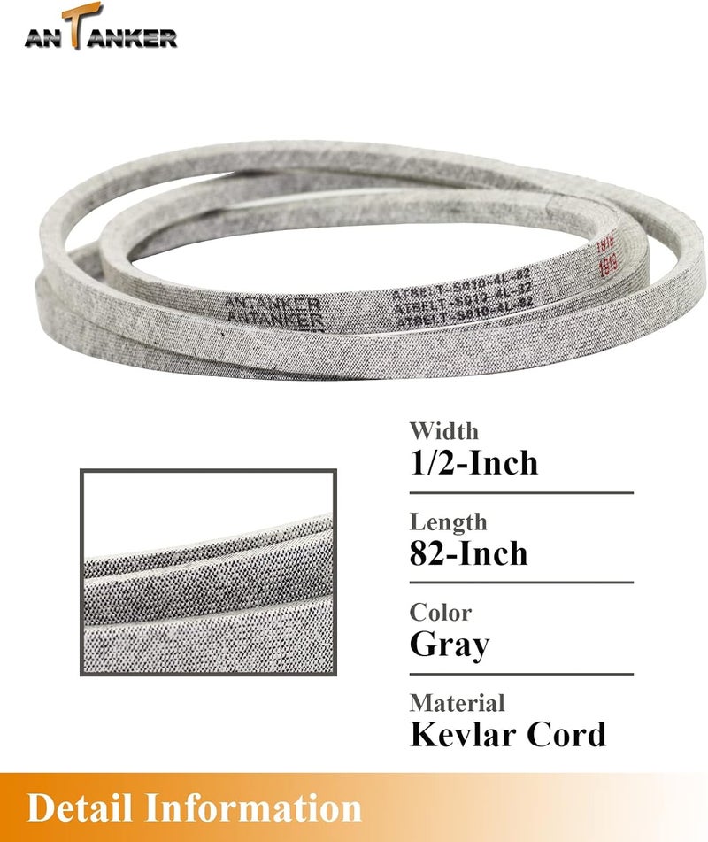 Antanker Drive Belt 140294 Replacement for AYP/Husqvarna/Craftsman Mowers 532140294, 531 300768, for Sears 140067 532140294, 82" Kevlar Belt - Image 3