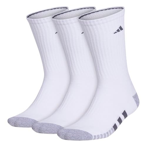 adidas Mens Athletic Cushioned Crew Socks (3 Pairs) Workout & Training - Image 1