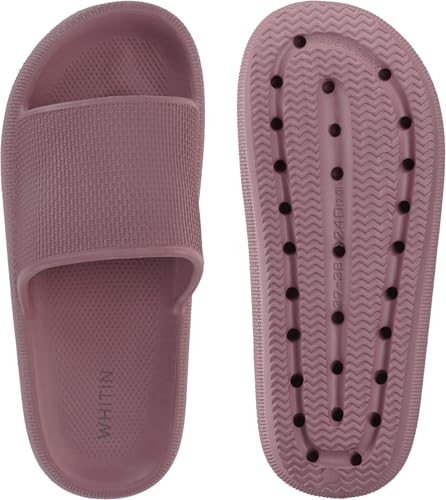 WHITIN Shower Slippers for Women Non Slip Cushioned Slides Size 9 10 Quick Drying Female Floor Outdoor Indoor Fashionable Lightweight Blush 40-41 - Image 5