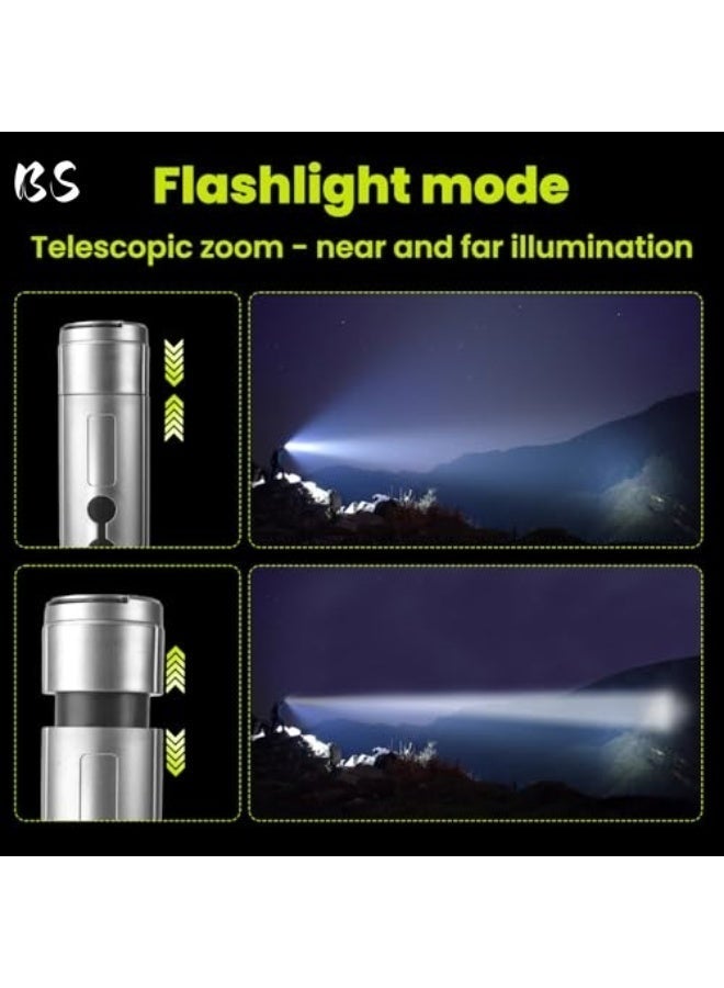 BS Emergency Supplies | Survival Light|Telescopic Camping Lantern, 4000mAh Rechargeable Camping Lantern(The 2026 upgraded model) - 2 Dimming Modes & 3 Flashlight Modes, IPX4 Waterproof, Portable Foldable Lantern for Camping, Hiking, and Home Emergency | Outdoor Portable Light.. - Image 5