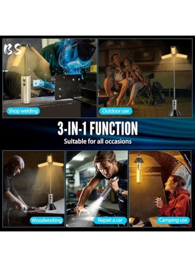 BS Emergency Supplies | Survival Light|Telescopic Camping Lantern, 4000mAh Rechargeable Camping Lantern(The 2026 upgraded model) - 2 Dimming Modes & 3 Flashlight Modes, IPX4 Waterproof, Portable Foldable Lantern for Camping, Hiking, and Home Emergency | Outdoor Portable Light.. - Image 4