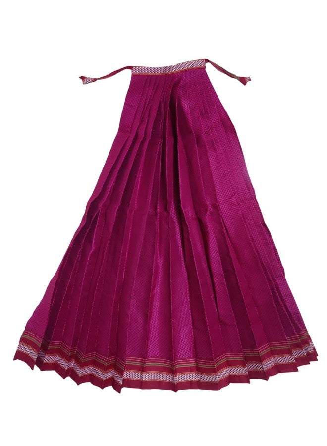 PUNYATVA Gudhi Vastra لمهرجان Gudhi Padwa (خون، وردي) | غطاء ساري تقليدي من ماهاراشترا جودي لغودي بادفا | ديكورات Ugadi & GudhiPadawa الجاهزة لديكور Pooja - Image 1