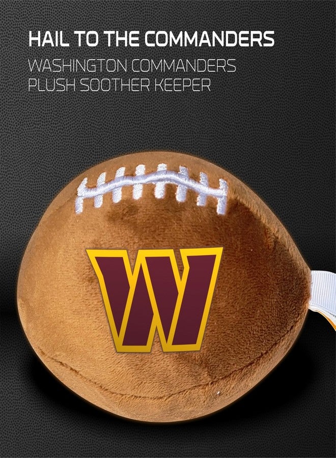 Smilo Washington Commanders Plush Football Pacifier Holder by Smilo - Officially Licensed NFL Soother Holder - Soft Plush Toy and Dummy Holder - Fits Any Pacifier - Stroller Accessory & Newborn Essential - Image 5