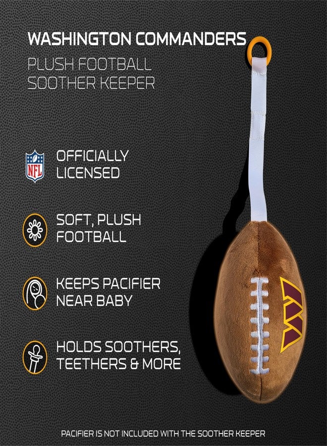 Smilo Washington Commanders Plush Football Pacifier Holder by Smilo - Officially Licensed NFL Soother Holder - Soft Plush Toy and Dummy Holder - Fits Any Pacifier - Stroller Accessory & Newborn Essential - Image 4
