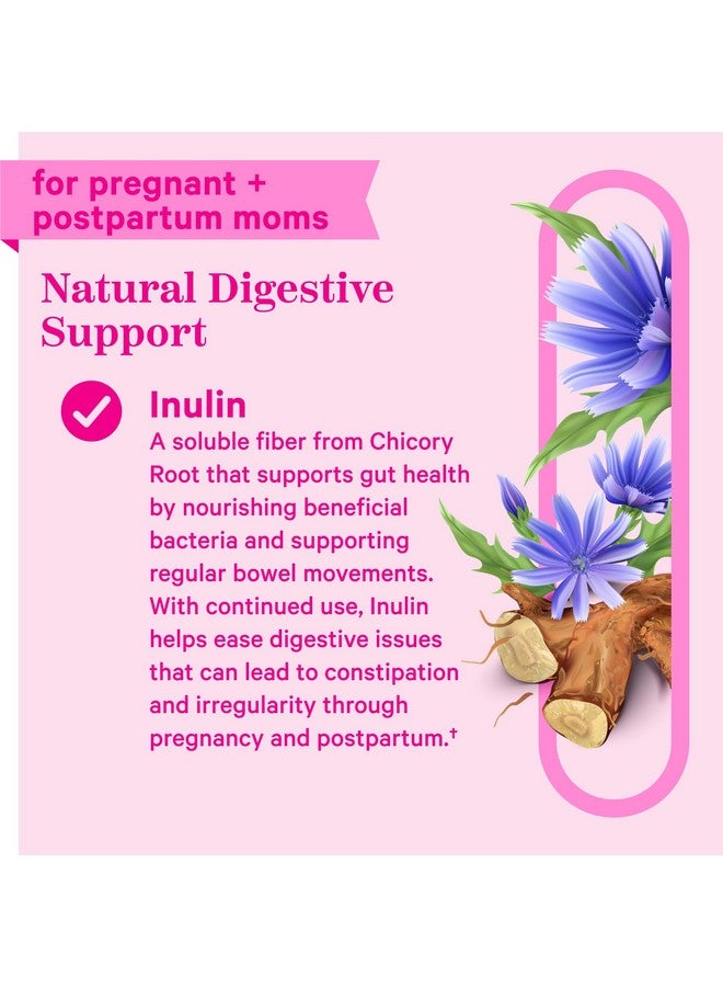 Pink Stork Prenatal Fiber Gummies for Women - 3g Prebiotic Inulin from Chicory Root - Natural Pregnancy & Postpartum Stool Softeners for Constipation & Digestive Health - 60 Vegan Fiber Chews - Image 2
