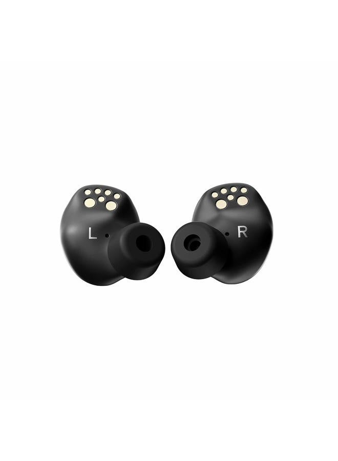 EPOS GTW 270 Wireless Gaming Earbuds, Bluetooth, Noise Reducing Closed Design, Dual Mics, Ergonomic Fit, IPX 5 Water Resistant, Portable Charging Case, 20 Hours of Playtime,Black/Silver/Grey - Image 4