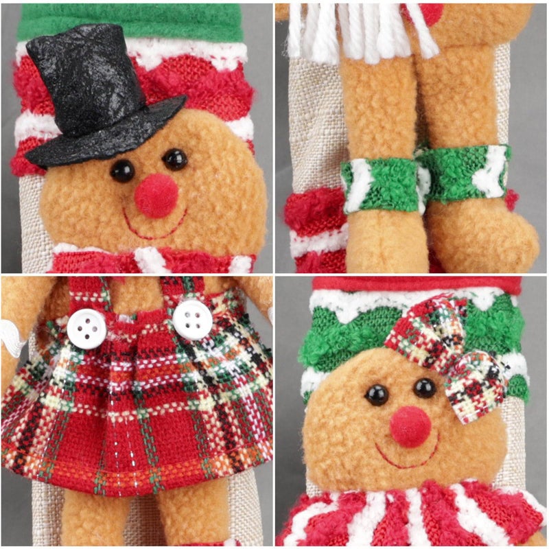 Refrigerator Handle Covers 2PCS Adorable Gingerbread Man Kitchen Appliance Decoration - Image 4