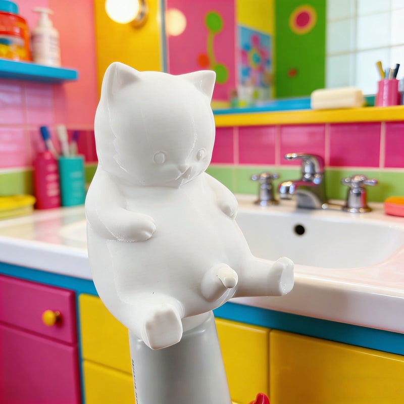 Cat Shaped Toothpaste Dispenser Unique Design Adds Fun To Brushing Teeth - Image 5