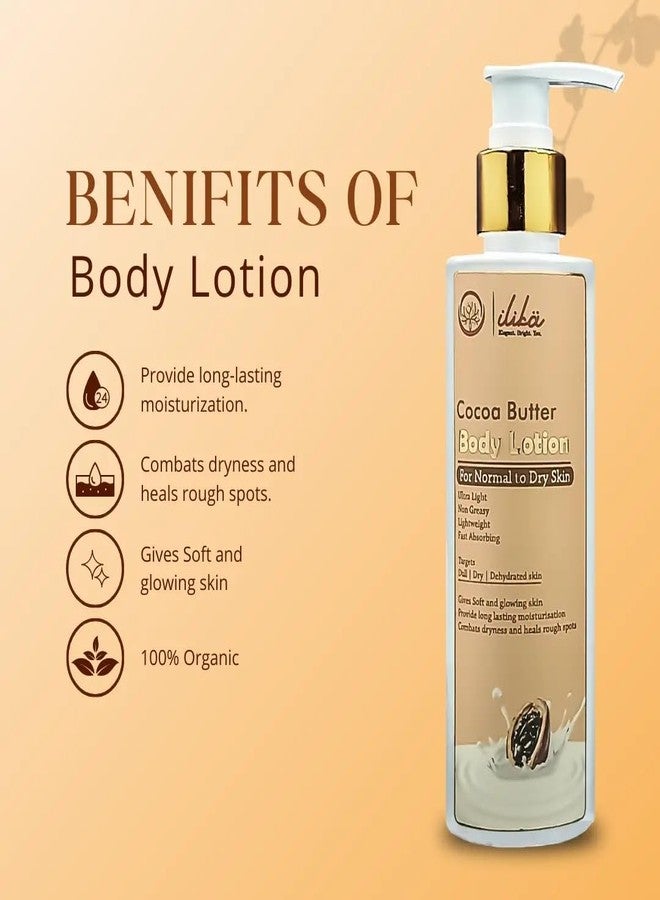 ILIKA Ilikä Cocoa Butter Body lotion For Dull, Dry, Dehydrates Skin | 200 ml - Image 3