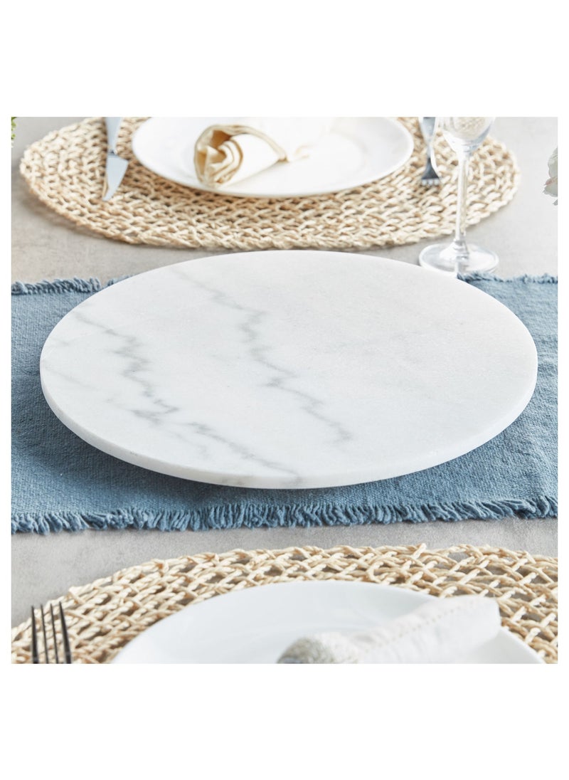 Home Centre - Landeluxe Lazy Susan with Glass Base - 35x2.5 cms - Image 1