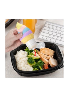 SYOSI SYOSI, 4 Pieces Silicone Squeeze Bottles for Sauces, Ice Cream Balloon Shaped Leakproof Salad Dressing Container for Lunch, Mini Condiment ketchup and Mustard Storage Bottles  - Image 3