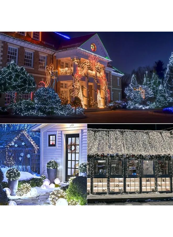 2Pack 275 59 Inch 50 LED Solar Garden Lights Warm White Outdoor Holiday Decor - Image 5