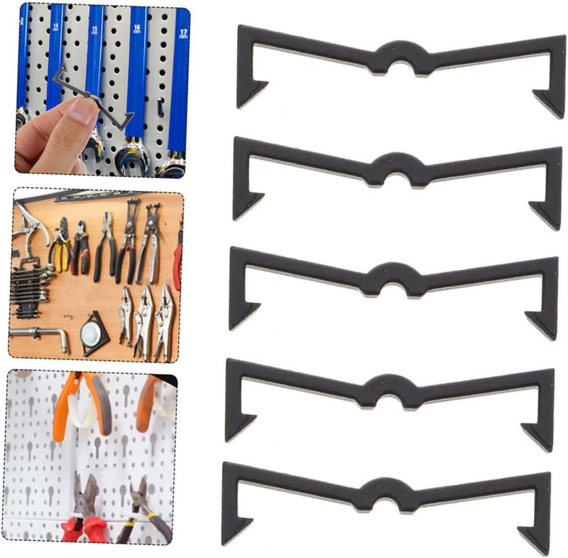 ABOOFAN 100pcs Pegboard Display Hooks Plastic Fixed Buckles Utility Hooks Pegboard Locks Garage Accessories - Image 4