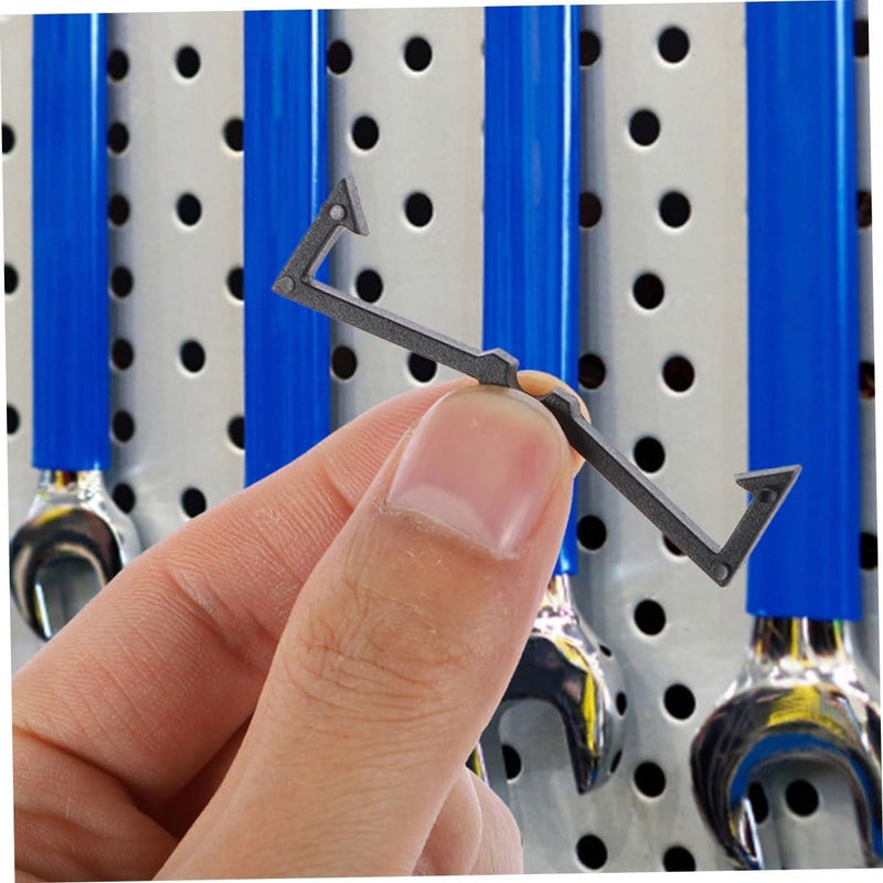 ABOOFAN 100pcs Pegboard Display Hooks Plastic Fixed Buckles Utility Hooks Pegboard Locks Garage Accessories - Image 5