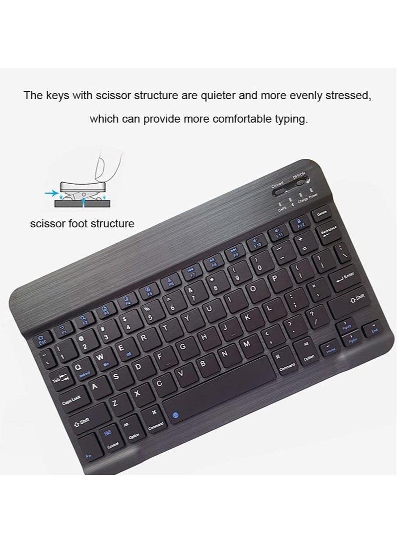 ELTRAZONE Rechargeable Bluetooth Keyboard and Mouse Combo Ultra-Slim Portable Compact Wireless Mouse Keyboard Set for Android Windows Tablet Cell Phone iPhone iPad Pro Air Mini, iPad OS/iOS 13 and above (Black) - Image 3
