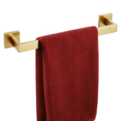 KOKOSIRI Bath Towel Bar Kitchen Dish Cloths Hanger 16 Inch Hand Towel Holder Stainless Steel Wall Mounted Brushed Gold B4003BGL16
