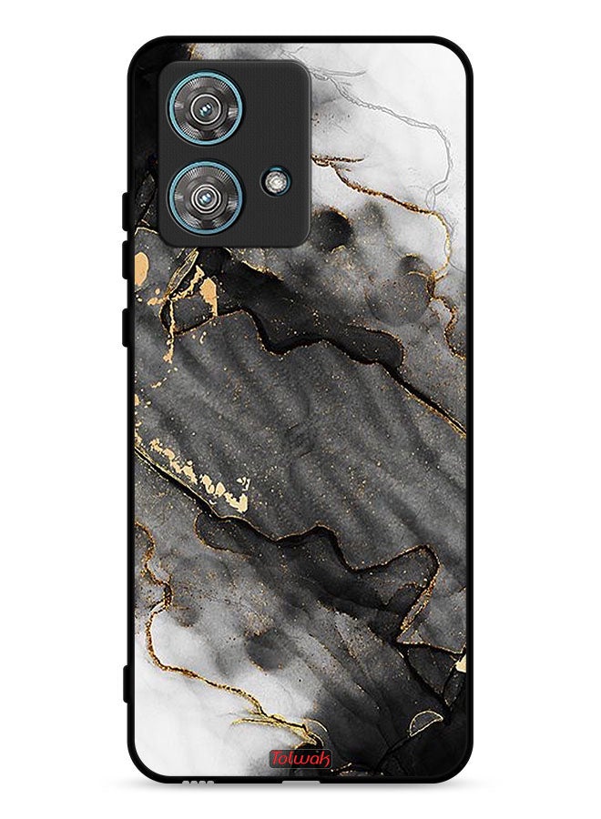 Tolwak غطاء حماية لهاتف موتورولا إيدج 40 نيو 5G بتصميم رخام لامع - Image 1