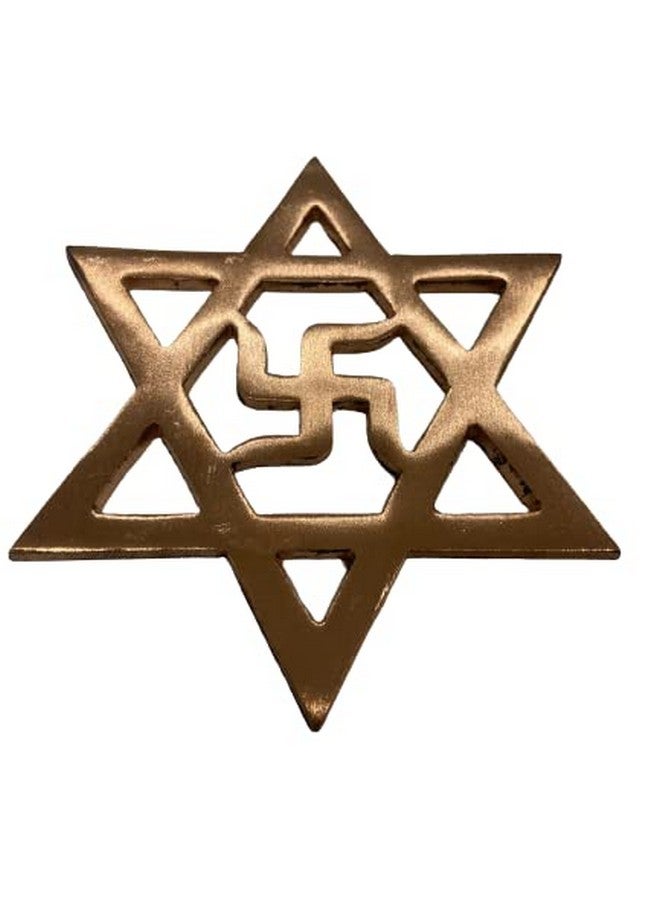 The Spiritual Living The Spiritual Living Swastik for Door Entrance || Copper Star Swastik Yantra || Vastu Remedy (वास्तु उपाय) || Positive Vibrations || Evil Eye Protection || Home & Office || 5.5 Inch Approx || 1 Pc  - Image 2