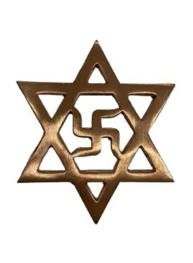 The Spiritual Living The Spiritual Living Swastik for Door Entrance || Copper Star Swastik Yantra || Vastu Remedy (वास्तु उपाय) || Positive Vibrations || Evil Eye Protection || Home & Office || 5.5 Inch Approx || 1 Pc  - Image 1