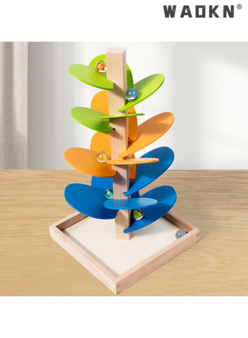 WAOKN Educational Wooden Tree Toy, Colorful Leaf Shaped Puzzle for Kids, Interactive Learning Tool, Ideal for Early Learning Development, Enhances Problem-Solving Skills, Perfect for Children Over 3 Years.  - Image 1