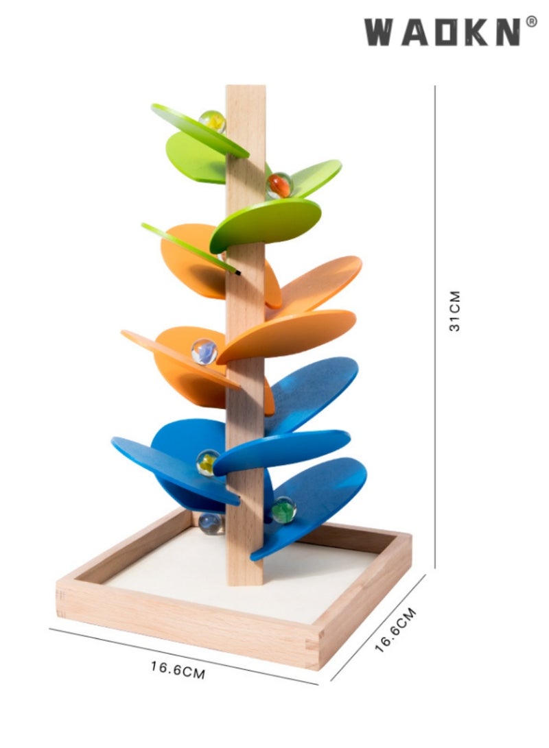 WAOKN Educational Wooden Tree Toy, Colorful Leaf Shaped Puzzle for Kids, Interactive Learning Tool, Ideal for Early Learning Development, Enhances Problem-Solving Skills, Perfect for Children Over 3 Years.  - Image 2