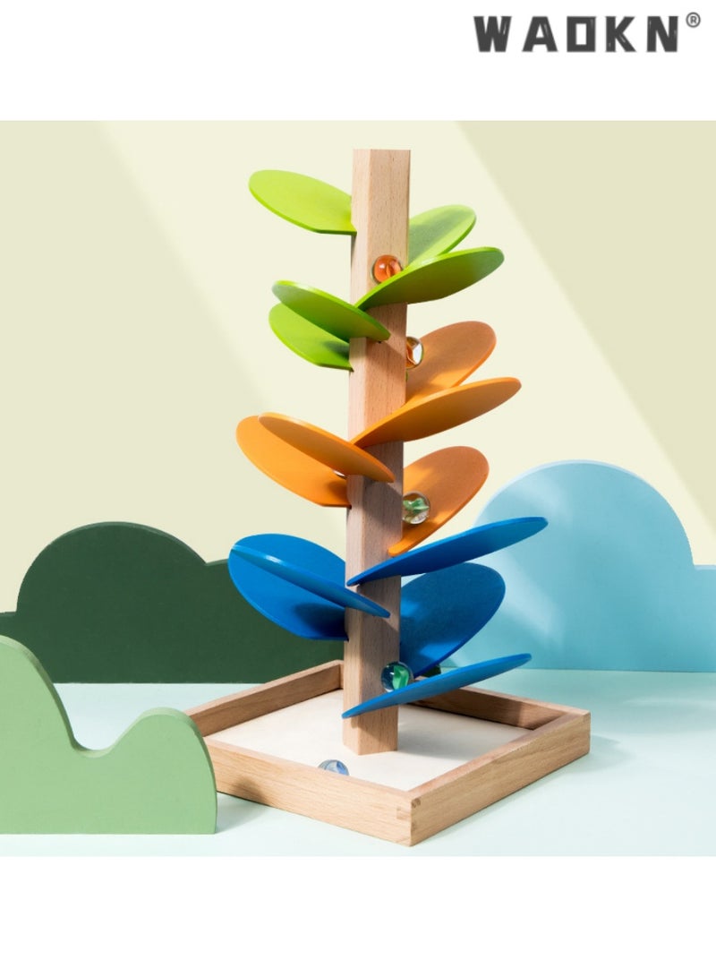 WAOKN Educational Wooden Tree Toy, Colorful Leaf Shaped Puzzle for Kids, Interactive Learning Tool, Ideal for Early Learning Development, Enhances Problem-Solving Skills, Perfect for Children Over 3 Years.  - Image 3