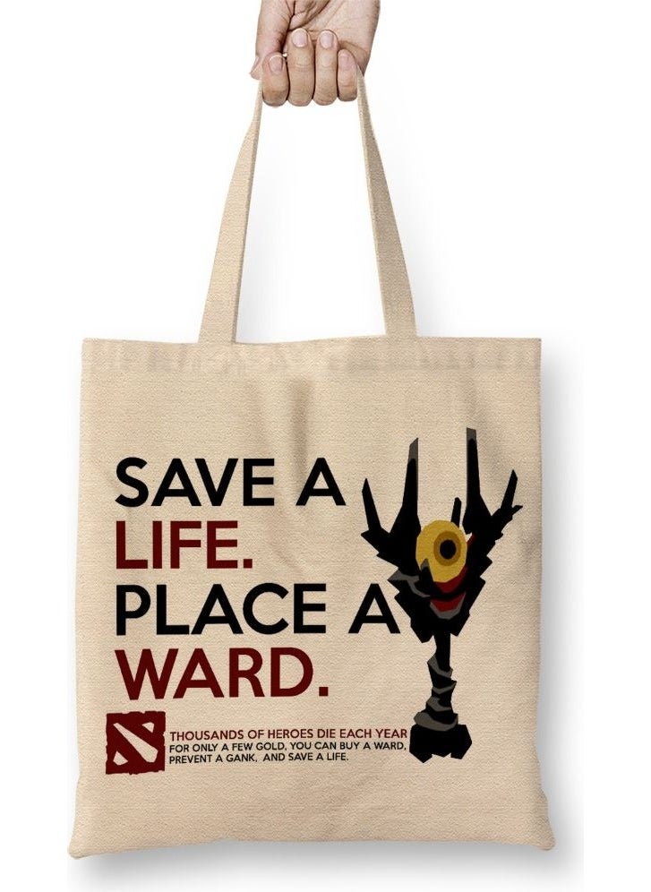 Baskı Dükkanı Print Shop Dota 2 Art Of Ward Cloth Bag Long Handle 