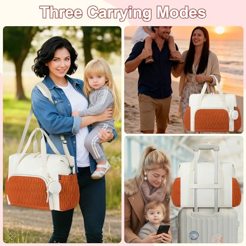 Yorige Diaper Tote Bag for Baby 6pcs, Large Mom Hospital Bags with Changing Pad Pacifier Case for Labor Delivery Boy Girl - Image 2
