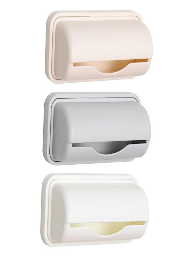 Healeved 3pcs Wall Mount Trash Bag Storage Box Adhesive Garbage Bag Holder for Easy Access Bag Dispenser and Organizer for Home and Kitchen - Image 1