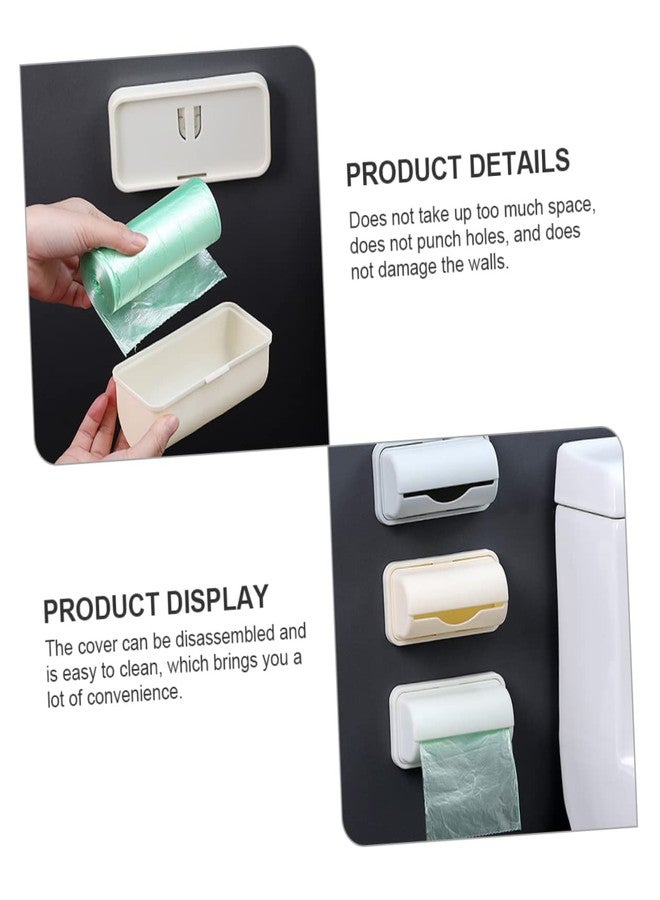 Healeved 3pcs Wall Mount Trash Bag Storage Box Adhesive Garbage Bag Holder for Easy Access Bag Dispenser and Organizer for Home and Kitchen - Image 4