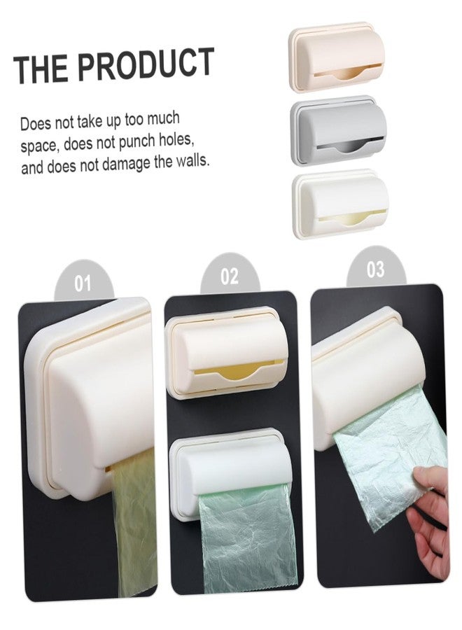 Healeved 3pcs Wall Mount Trash Bag Storage Box Adhesive Garbage Bag Holder for Easy Access Bag Dispenser and Organizer for Home and Kitchen - Image 5