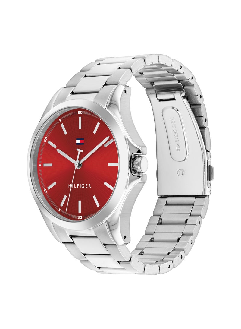 TOMMY HILFIGER TOMMY HILFIGER ROUND ANALOG MEN'S RED CASE WATCH - 1710677 - Image 1