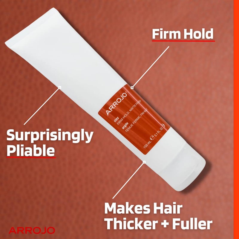 Arrojo Texture Clay, 5.1oz â€“ Sulfate & Paraben Free Matte Hair Clay with Beeswax & Kaolin â€“ Strong Hold, Pliable Styling for Men - Image 3