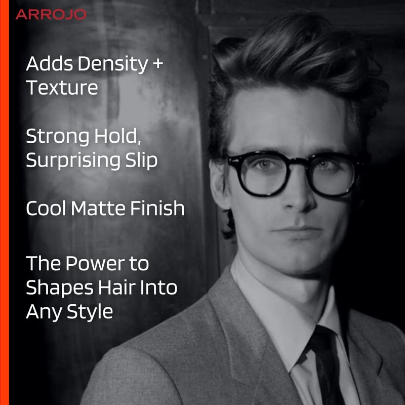 Arrojo Texture Clay, 5.1oz â€“ Sulfate & Paraben Free Matte Hair Clay with Beeswax & Kaolin â€“ Strong Hold, Pliable Styling for Men - Image 4