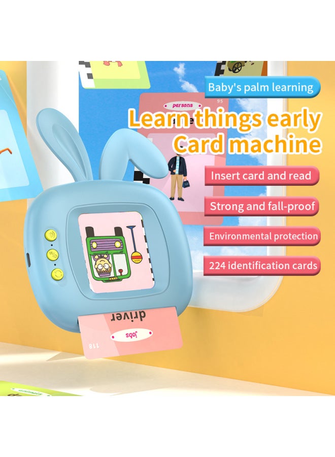 Customized Flash Cards Card Machine With Multiple Languages ​​To Choose From Audio Card Machine Educational Early Education Learning Machine-Color:Pink 112 Cards 224 Contents
