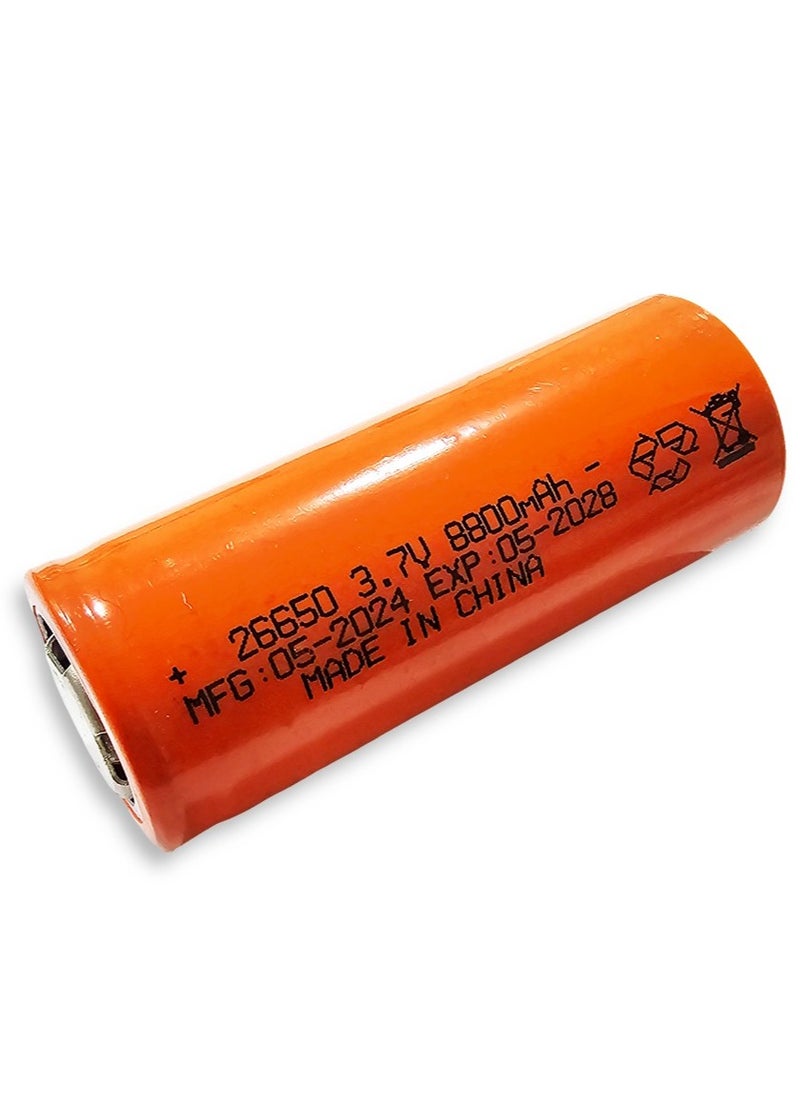 Battery (26650) 3.7V 8800mAh Rechargeable for LED Toy Light , Flashlights , Power Bank , Electronic Devices, 1pc