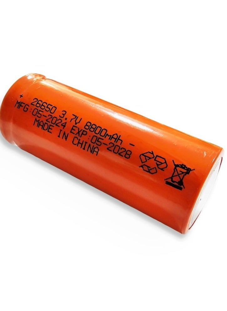Battery (26650) 3.7V 8800mAh Rechargeable for LED Toy Light , Flashlights , Power Bank , Electronic Devices, 1pc