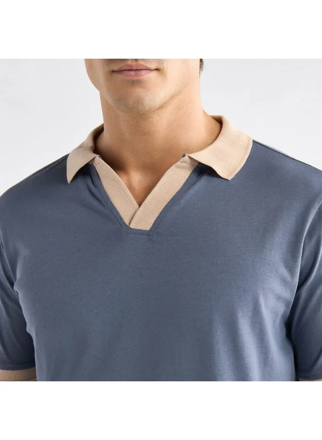 Splash FAV Colourblock Polo T-shirt with Short Sleeves