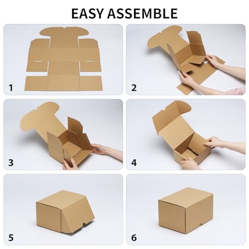 RLAVBL 7x5x4 Small Shipping Boxes Set of 50, Brown Corrugated Cardboard Box for Packing, Mailing, Business - Image 5
