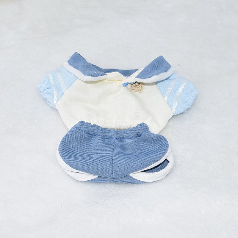 Cotton Dolls 10cm 20cm Sweatshirt Outfits 20cm blue 2 piece set