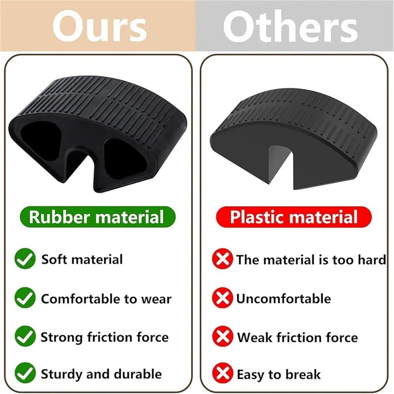 Dorm Bed Ladder Foot Support 2 Pcs Rubber Dorm Bed Ladder Foot Support, Dorm Bed Step Protector Fit for 0.77 Inch Rails, for Dorm Loft Steps for Furniture Sharp Edges Loft Steps - Image 4