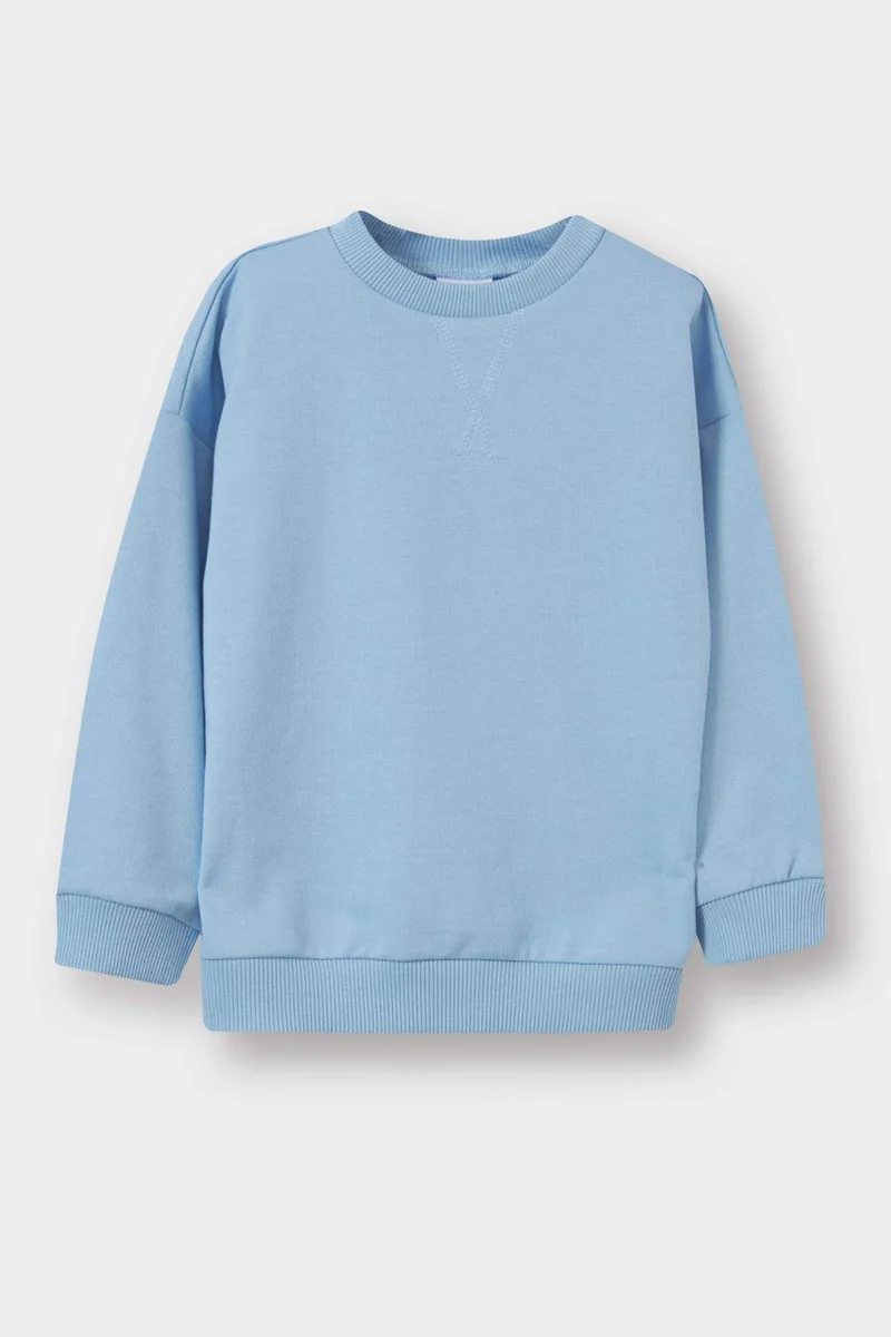 ديفاكتو Baby Boy Crew Neck Basic Sweatshirt