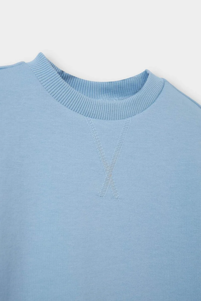 ديفاكتو Baby Boy Crew Neck Basic Sweatshirt