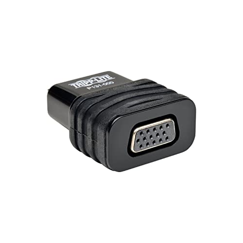 Tripp Lite HDMI to VGA Converter Adapter for Chromebook Laptop Desktop PC, 1920x1080/1080p, M/F (P131-000), Black; Blue - Image 1