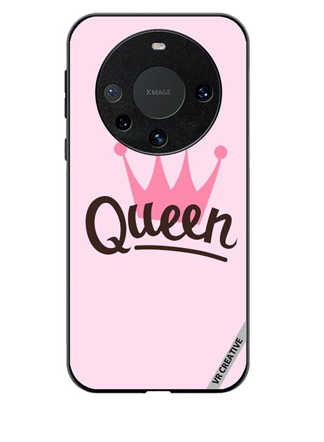 VR CREATIVE Protective Case Cover For Huawei Mate 60 Pink Queen Crown Design Multicolour - Image 1